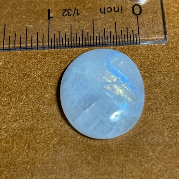 Two Rainbow Moonstone Cabochons - Picture 12 of 13
